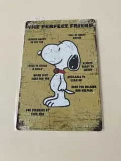 スヌーピー PEANUTS THE PERFECT FRIEND ブリキ看板