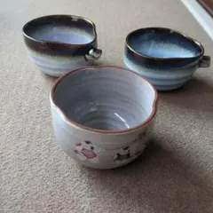 和食器 小鉢 3点セット 陶器 小鉢 注ぎ口あり 九谷秋峰 3個セット 九谷焼
