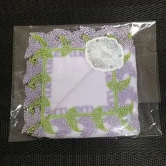 近沢レース ライラック パープル タオルハンカチ