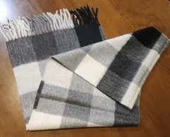 マフラー　カシミヤ100%　チェック　ユニセックス　ラスト1枚
