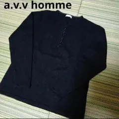 a.v.v homme アーヴェーヴェーオム　長袖ニット　セーター　黒のサムネイル