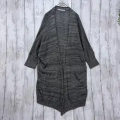 KBF ケービーエフ カーディガン リネン混 ゆったり グレー F ニット 春