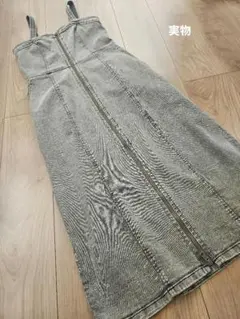 m♡プロフィール必須♡様　デニムフロントジップワンピース