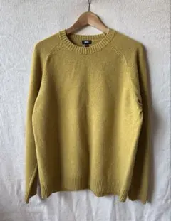 UNIQLO プレミアムラムクルーネックセーター XL イエロー ニット 廃盤