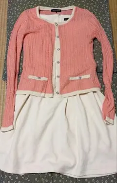 MMA様専用 MISCH MASCH アイボリー 半袖 ひざ丈ワンピース