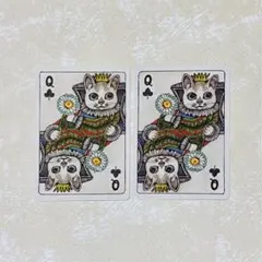 circus☆トランプ　葉っぱ「Q」　２枚
