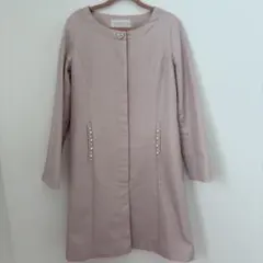 プロポーションボディドレッシング パールビジューノーカラートレンチコート