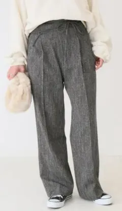 スピックアンドスパン チェロキー ツイード ハイ バギー パンツ