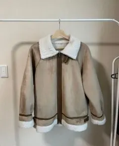 【お値下げ中】フェイクファームートンコート ベージュ