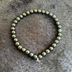 本翡翠ブレスレット　ミャンマー産　黒翡翠