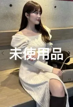 最終価格　herlipto ニットワンピース　新品未使用 2025年最新】her lip to ニットワンピースの人気アイテム - メルカリ