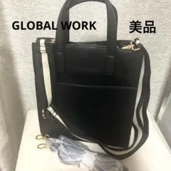 GLOBAL WORK /ダブルベルト2wayバッグ BLACK