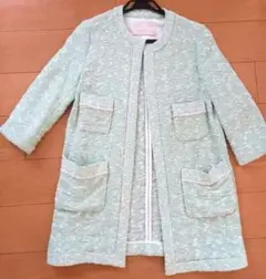 ZARA BASIC￥5780ノーカラージャケット ミントグリーン