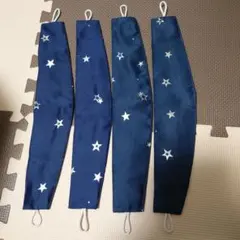 ネイビー 星柄 カーテンタッセル 4本セット(8本444円でも可能)