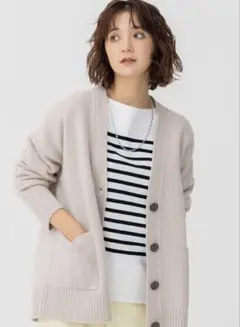 23区☆未使用size44 アイボリーカーディガン定価29700円 新品未使用 タグ付き】23区 ウール 長袖 カーディガン M オンワード U