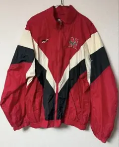 Reebok スポーツジャケット ナイロンジャケット レッド/ブラック XL