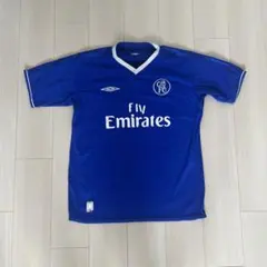 【入手困難】アンブロxチェルシーFC ポロシャツ　ビンテージ 古着 M プレミア 入手困難】アンブロxチェルシーFC ポロシャツ ビンテージ 古着 M