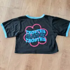 SPINNS　GOOD THINGS ロゴプリント 半袖Tシャツ ブラック　刺繍