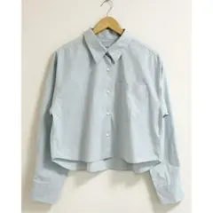 a48_IENA 美品◆2024SS タイプライタークロップドシャツ 綿100%のサムネイル