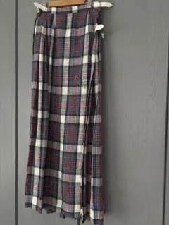 美品】オニールオブダブリン タータンチェック リネンスカート マキシ