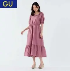 GU ワンピース ピンク S