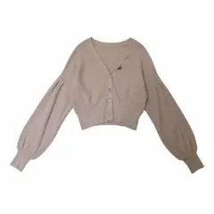 訳あり セシルマクビー CECILMcBEE カーディガン M ピンクベージュ