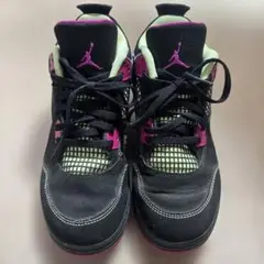 Jordan 4 レトロ　スニーカー ブラック/パープル　21.5cm