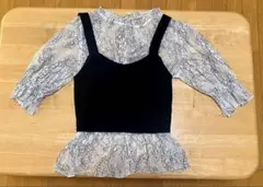mystic レーストップス・ニットキャミソール