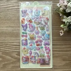 サンリオ　キティクロミマイメロ シナモロール　ボンボンドロップシール　立体⑦