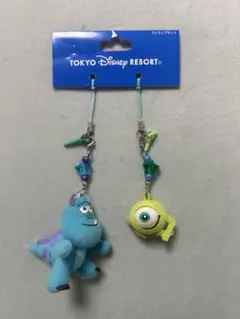 ディズニー　モンスターズインク　マイク サリー ストラップセット