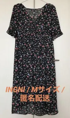 INGNI 花柄 シフォンワンピース Mサイズ レディース