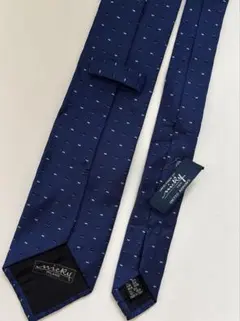 micky milano ネイビーブルー　シルク　ネクタイのサムネイル