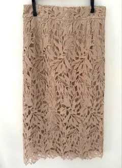 EMMEL REFINES ケミカルレーススカート ベージュ　M 花柄　タイトのサムネイル