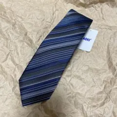 新品　AOKI LES MUES ネクタイ 防水 ストライプ