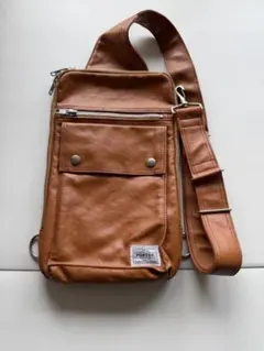 PORTER フリースタイル スリングショルダーバッグ　ブラウン