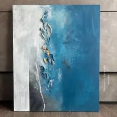 青/海/原画/禅/絵画/アート/抽象画/モダン/ホテル/ゴールド/縁起/開運