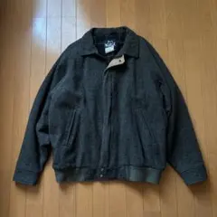 80s Woolrich ウールジャケット 裏地チェック アメリカ製ダークグレイ