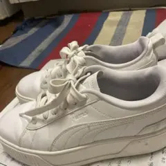 PUMA ホワイト スニーカー 厚底 SOFTFOAM