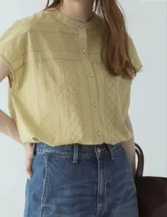 Sonny Label バンドカラーコットンレースシャツのサムネイル