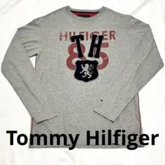 Tommy トミーヒルフィガー 長袖 Tシャツ グレー ビッグロゴ ワッペンのサムネイル