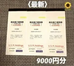 【最新】ユナイテッドスーパーマーケットホールディングス株主優待9000円分☘️のサムネイル