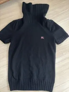 Burberry Blue Label 黒 半袖ニット 38