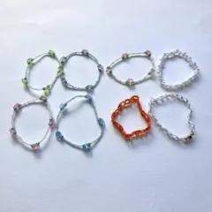 【在庫一掃SALE】ハンドメイド ビーズブレスレット8点セット