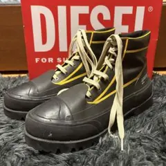 DIESEL ハイカットブーツ ブラック イエローのサムネイル