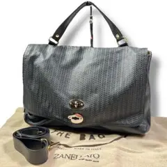 極美品 ZANELLATO ザネラート ポスティーナ 2way ショルダーバッグ