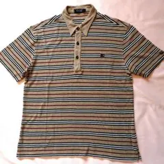 BURBERRY BLACK LABEL ポロシャツ ボーダー柄 Mサイズのサムネイル