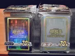 遊戯王 公式 スリーブ 76枚 初期ロゴ メタリック シルバー 銀