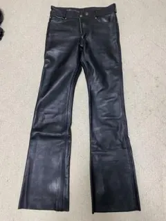 vanson ブーツカットレザーパンツカスタム（サイズリメイク品）w28
