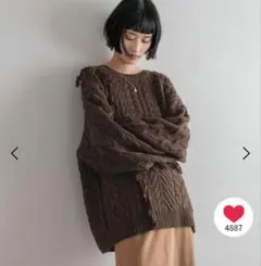 1/25削除 LOWRYS FARM ケーブルフリンジLONG丈