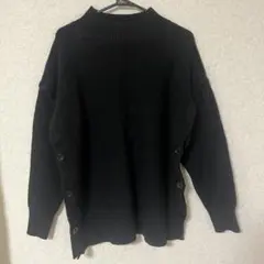 【アズールバイマウジー】黒長袖ニット　2way ベスト